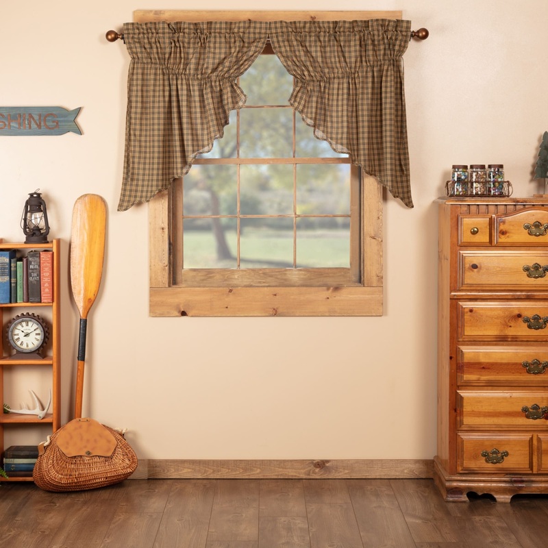 Cedar Ridge Prairie Swag Scalloped Set of 2 36x36x18 - Prairie Swag 36x36x18
