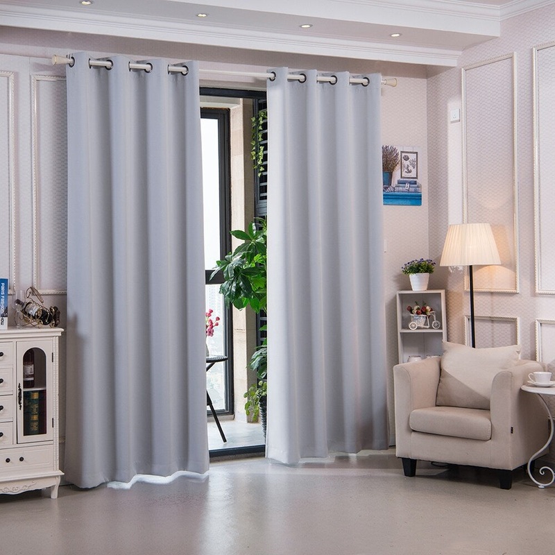 Corinth Premium Insulated Thermal Blackout 63 in Cloud Grey Set of 2