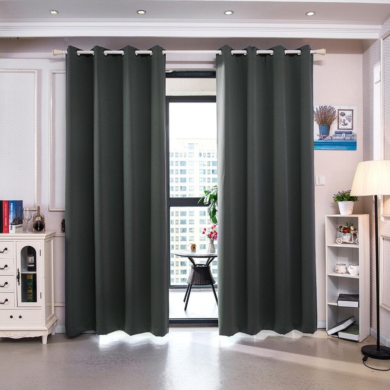 Delphi Premium Insulated Thermal Blackout 63 in Smoke Grey Set of 2