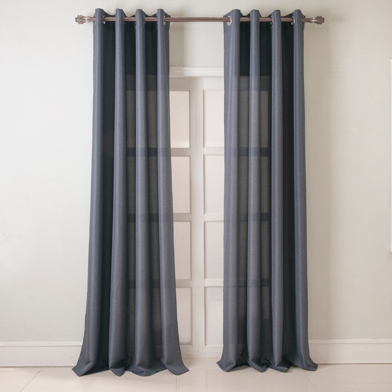 RT Designers Collection Asbury Jacquard 90 in. Single Curtain Panel - 54 x 90 in. - 54 x 90 in.