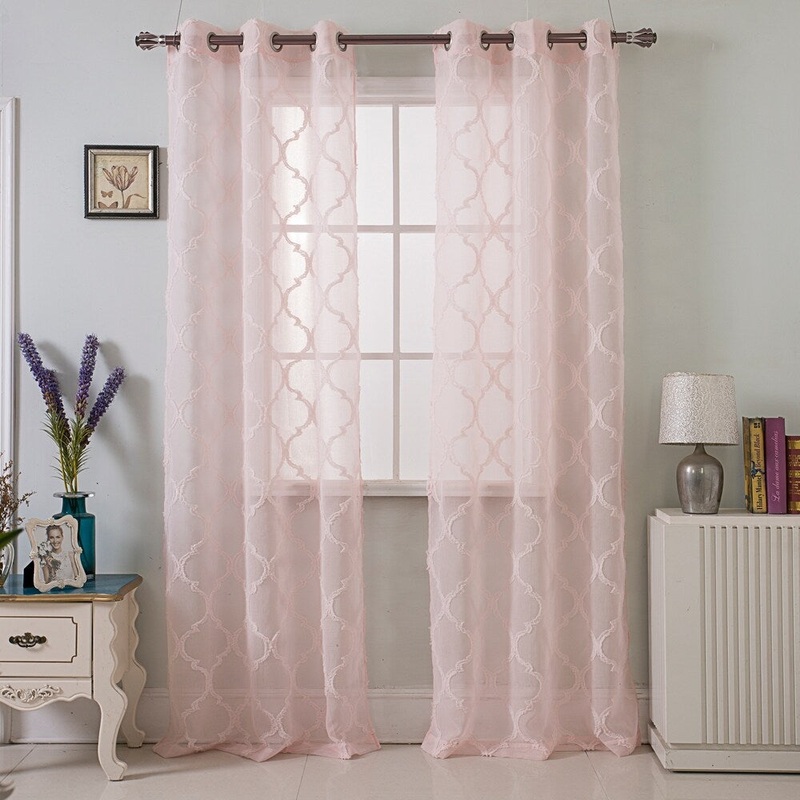 RT Designers Crawford Quatrefoil 84 Inch Grommet Curtain Panel Pair
