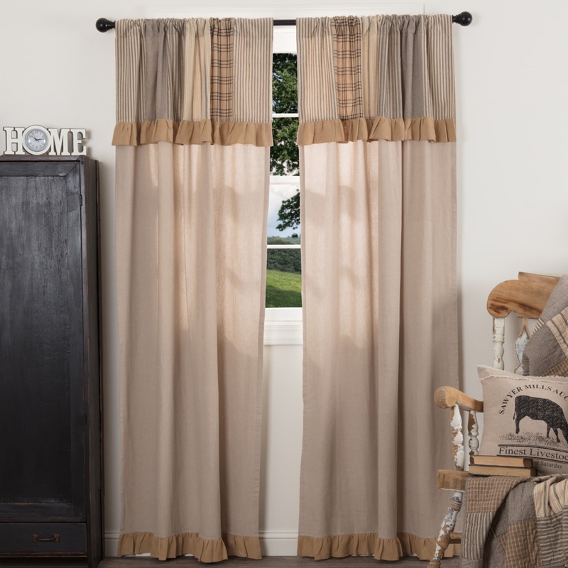 Sawyer Mill Patchwork Panel with Valance Set - Panel 84x40