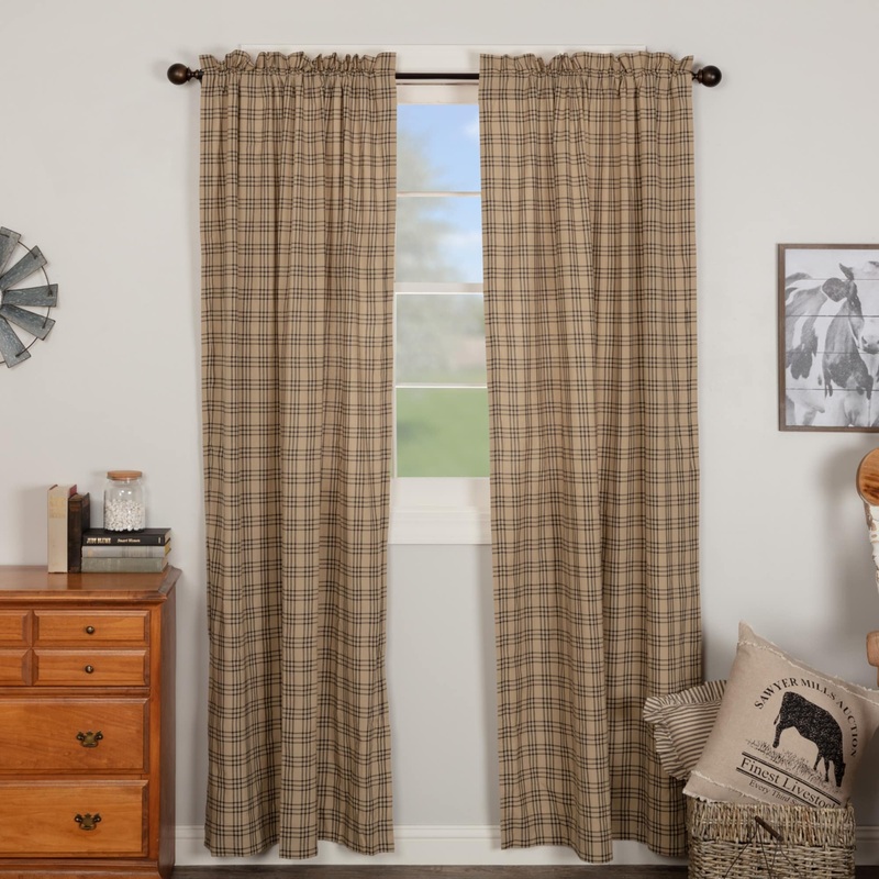 Sawyer Mill Plaid Panel Set - Panel 84x40 - Panel 84x40