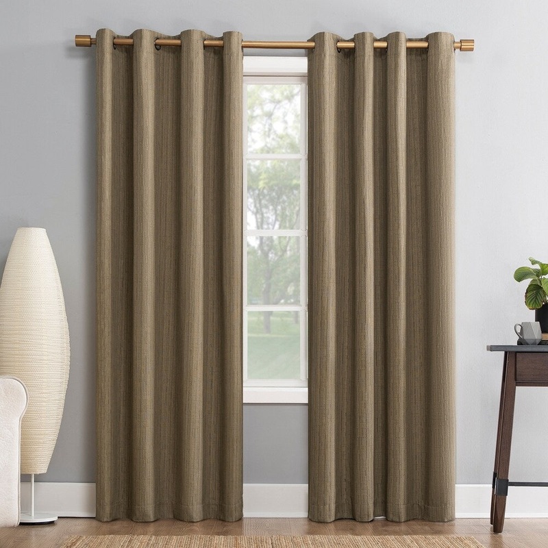 Sun Zero Gavlin Crosshatch Jacquard Extreme 100% Blackout Grommet Curtain Panel, Single Panel