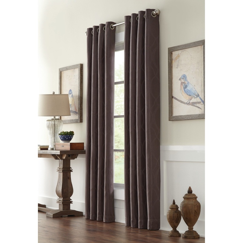 ThermaLogic Infinity Lined Jacquard Grommet Curtain Panel