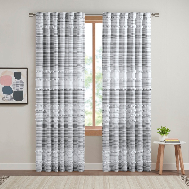 Charlie Cotton Jacquard Rod Pocket/Back Tab Window Panel by Urban Habitat