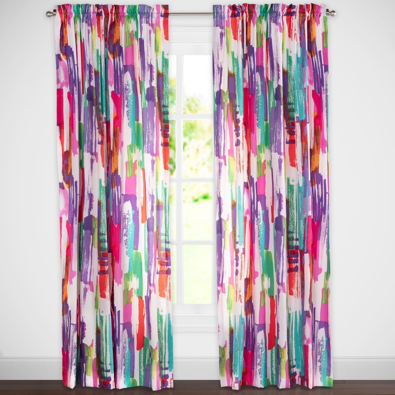 Crayola Brush Up 50x84 Rod Pocket Curtain Panel - 50 inches x 84 inches