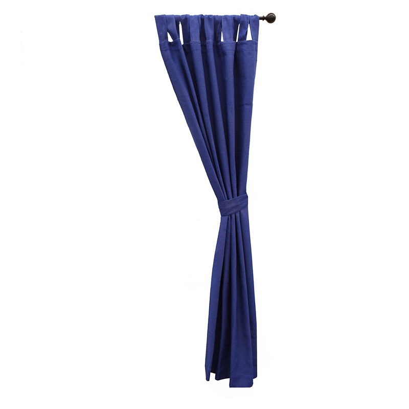 Denim Curtain, 48"X84" Red & Blue