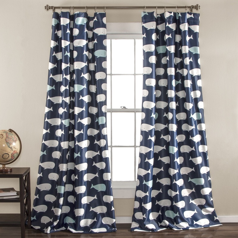 Taylor & Olive Lums Whale Curtain Panel - 52" x 84"