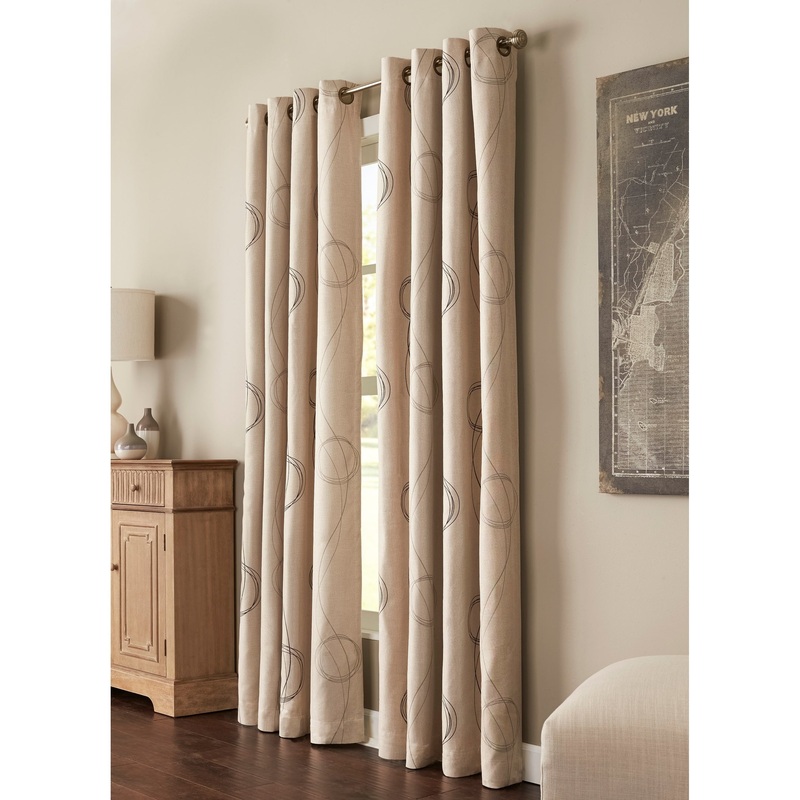 ThermaLogic Brooke Woven Contemporary Print Curtain Panel