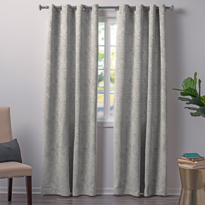 Tranquil Escape Pattern Drapery Panel, Grommet Top