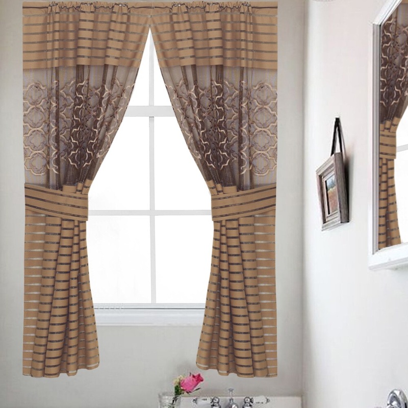 Bathroom Window Curtain Set - 36 x 54 - 36 x 54