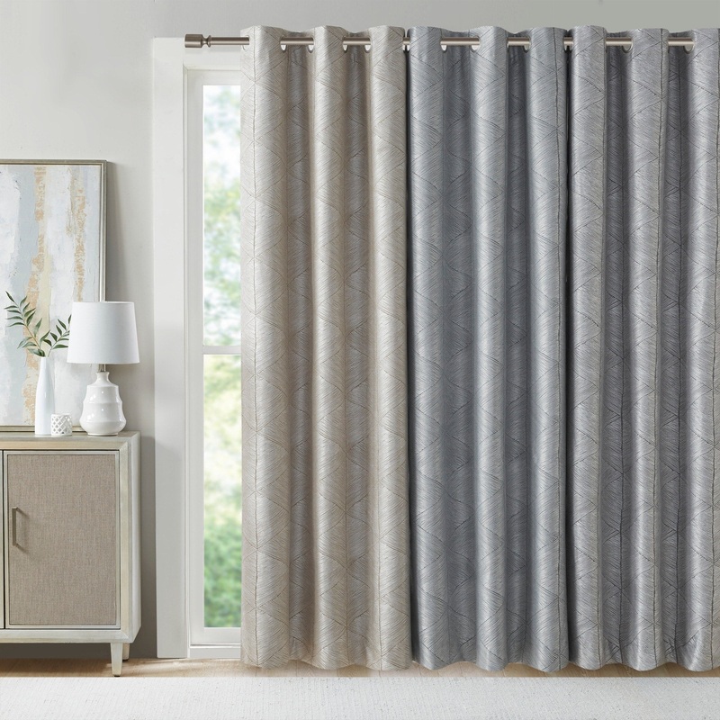 Beautyrest Francis Geo Jacquard Total Blackout Magnetic Closure Panel Pair - 84" Panel