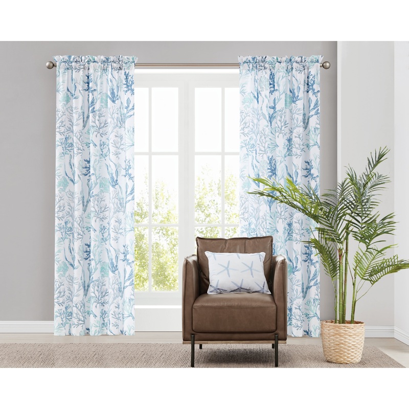 Coastal Living Palm Beach Coastal Pair Window Panel - 50x84