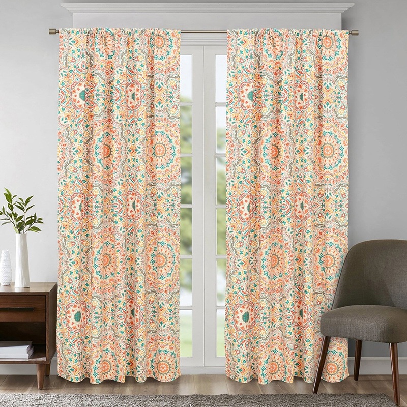 Cozumel Medallion Window Curtain Panel Pair - 48" x 84"