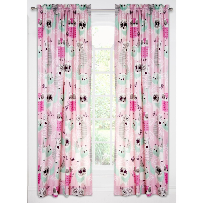 Crayola Night Owl Microfiber Single Rod Pocket Curtain Panel