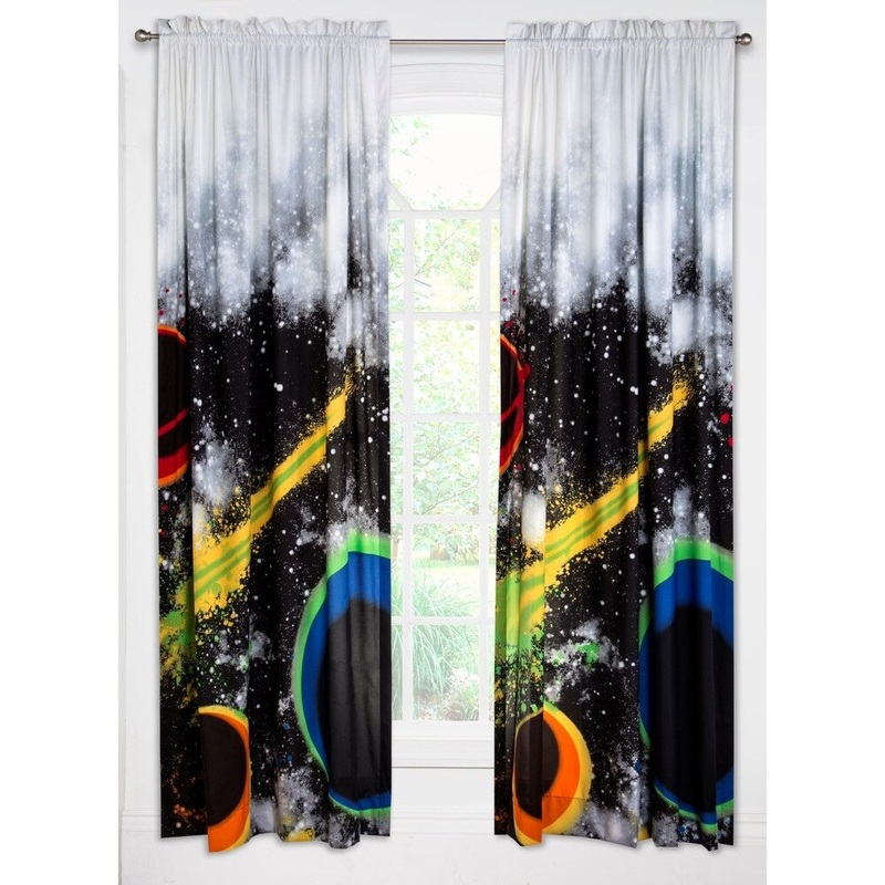 Crayola 'Out of This World' Outer space Microfiber Single Rod Pocket Curtain Panel