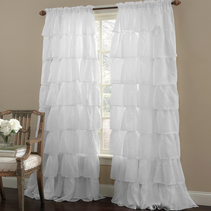 Crushed Voile Bouffant Assorted Colors 60-inch x 84-inch Window Panel - 60 x 84 - 60 x 84
