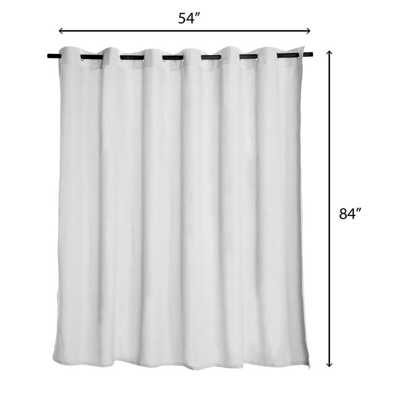 54" x 84" Solid Grommet Semi-Sheer Outdoor Curtain Panel - 54X84