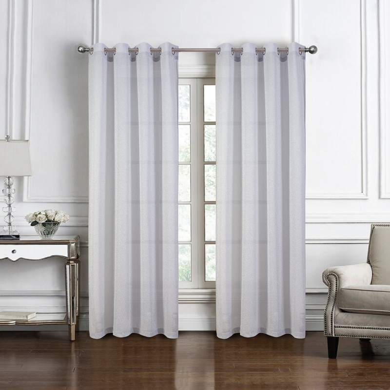 Stardust Metallic Sheen Window Curtain 90 inch