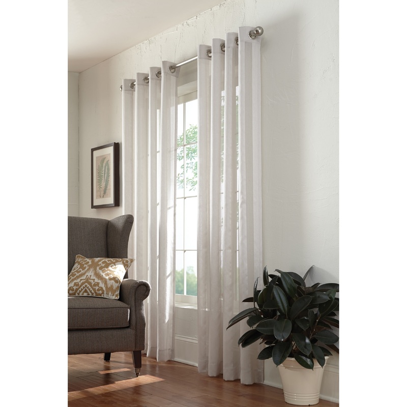 Stella Grommet Striped Sheer Curtain Panel by Habitat