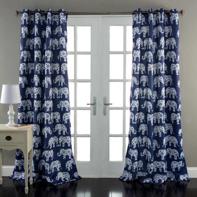 Taylor & Olive Koutny Elephant Parade Room Darkening 84-inch Panel Pair - 52x84