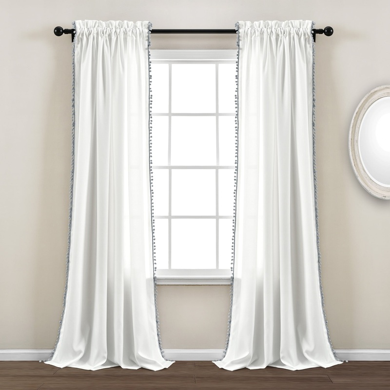 The Gray Barn Watertop Pom Pom 84-inch Curtain Panel