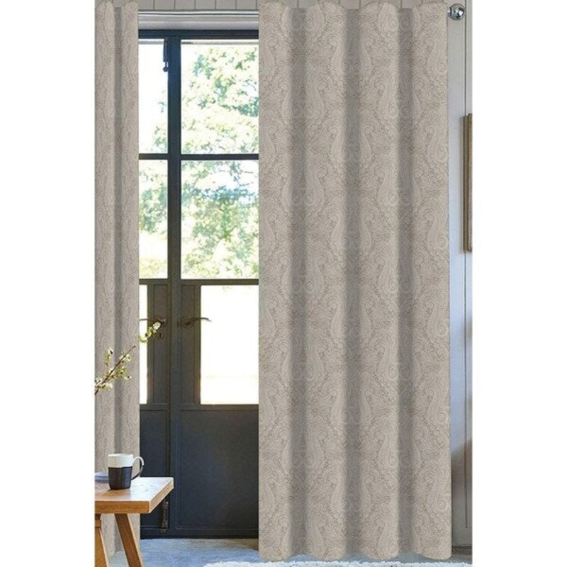 100% Organic Cotton Drapery Panel Set of 2, Beige,