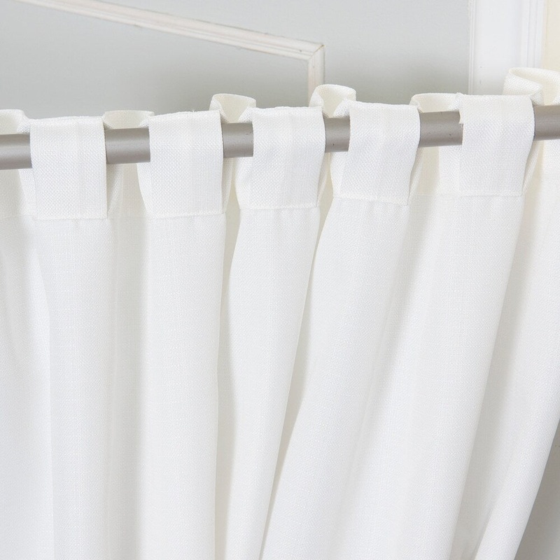 Aurora Home Back Tab Bordered Oxford Curtain Panel Pair