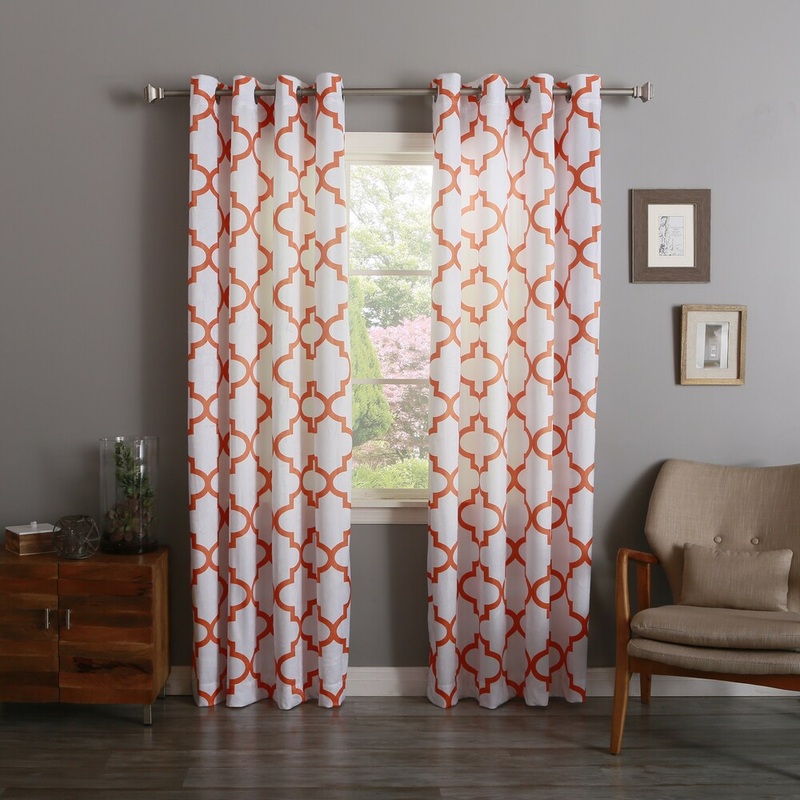 Aurora Home Morrocan 84-inch Semi-Sheer Curtain Panel Pair - 52"W x 84"L
