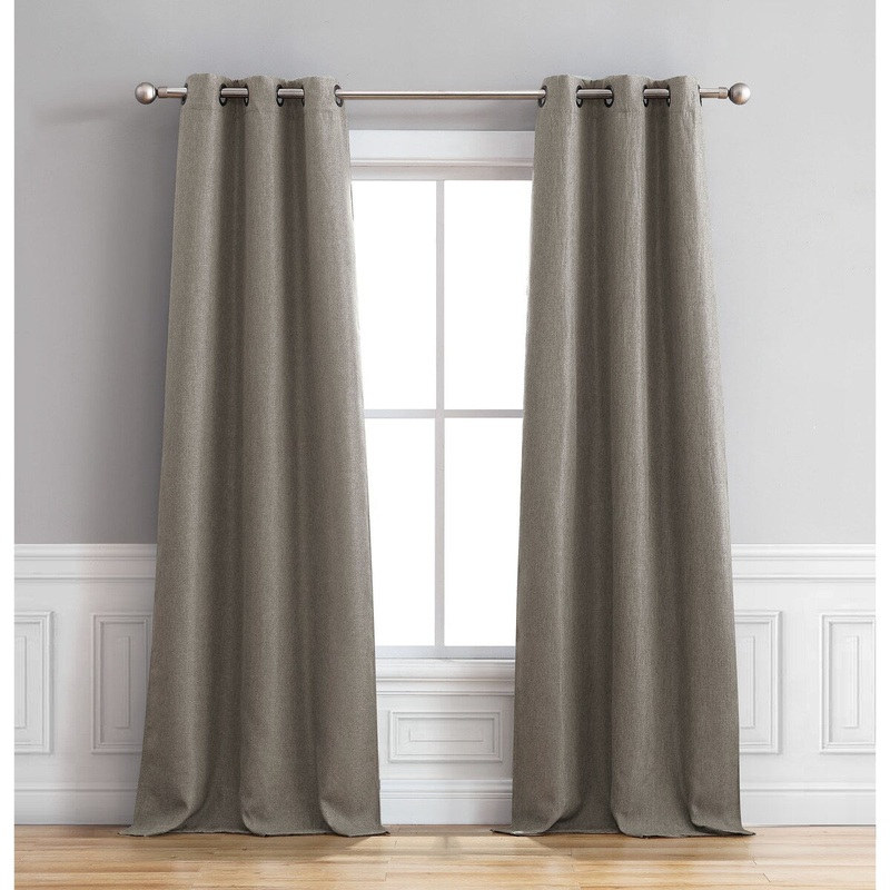 Bella Luna Henley Room Darkening 84-inch Grommet Curtain Panel Pair - 76 x 84