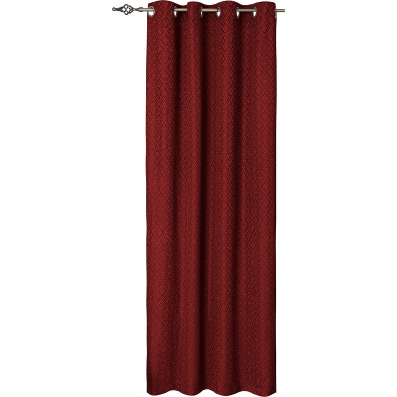 Curtain Panel Foulard Room Darkening 84L Pomegranate - 84" x 38" - 84" x 38"