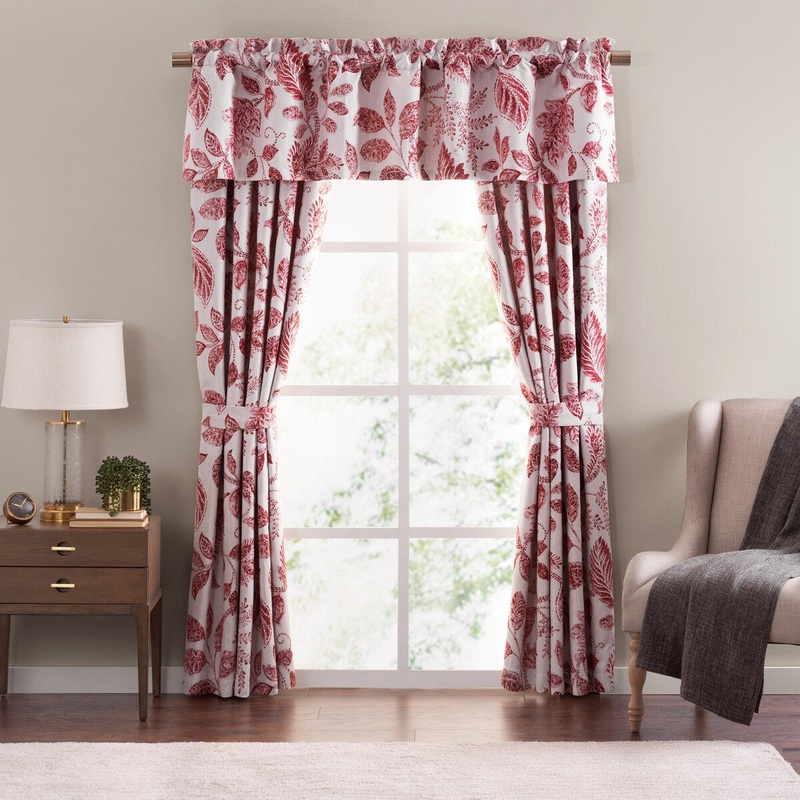Rose Tree Savoy Woven Floral Leaf Panel Pair
