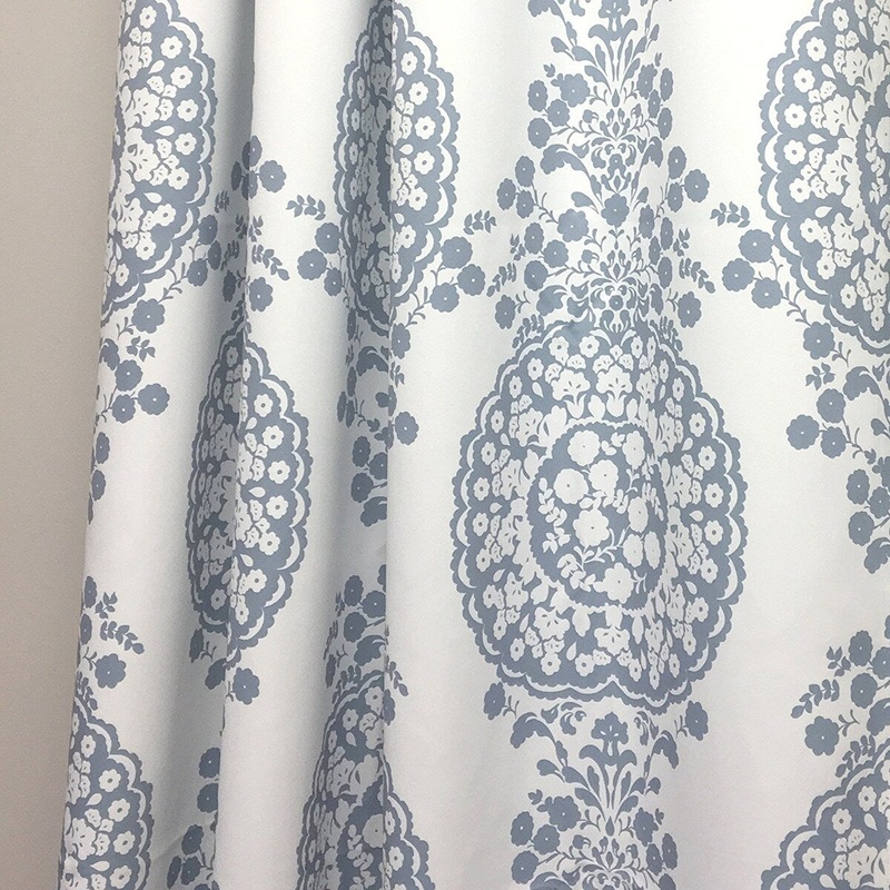 The Curated Nomad Alameda Pastel Damask Room Darkening Curtain Panel Pair