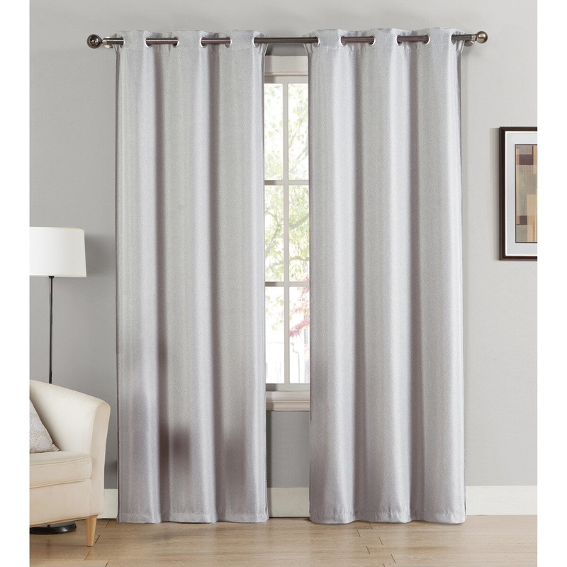 VCNY Home Dorset 2-Piece Antarctica White Blackout Curtain Panel Set - 76" x 84"