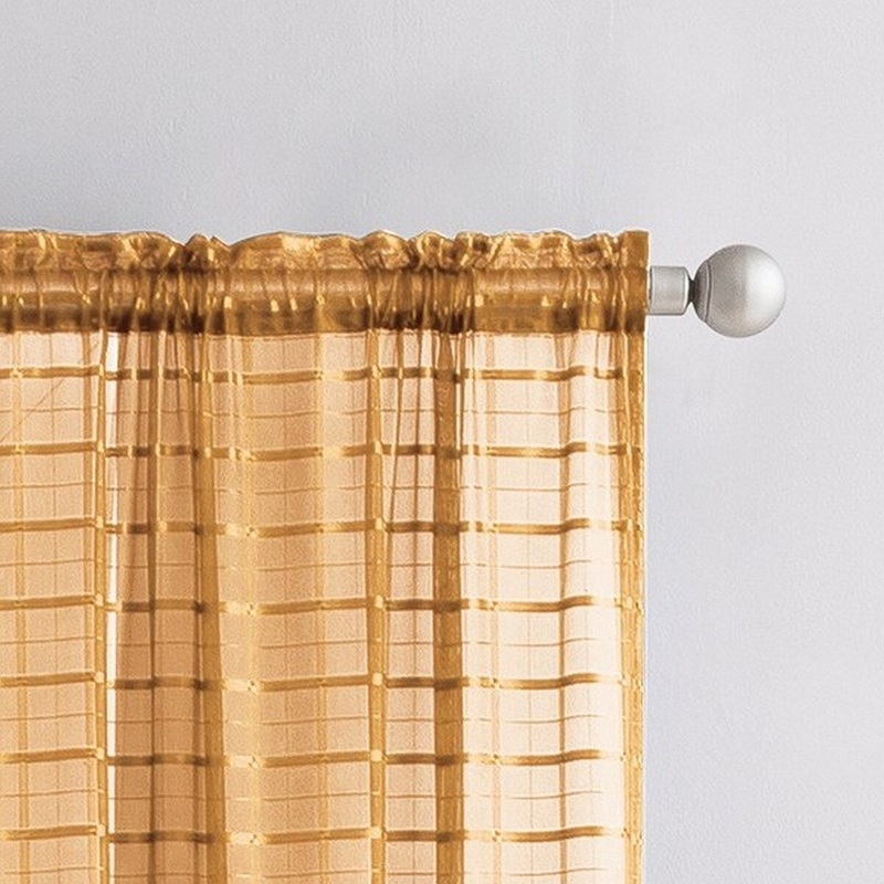 VCNY Home Lisa Solid Plaid Rod Rocket Curtain Panel