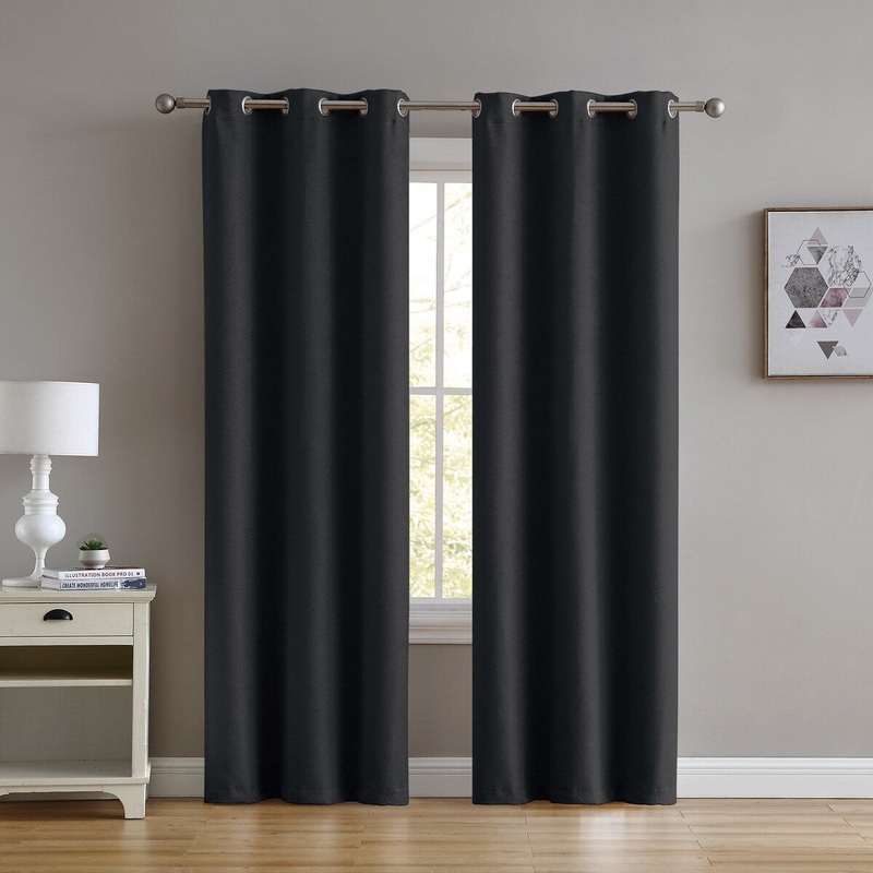 VCNY Home Naiya Solid Blackout Curtain Panel Pair - 76" x 84"