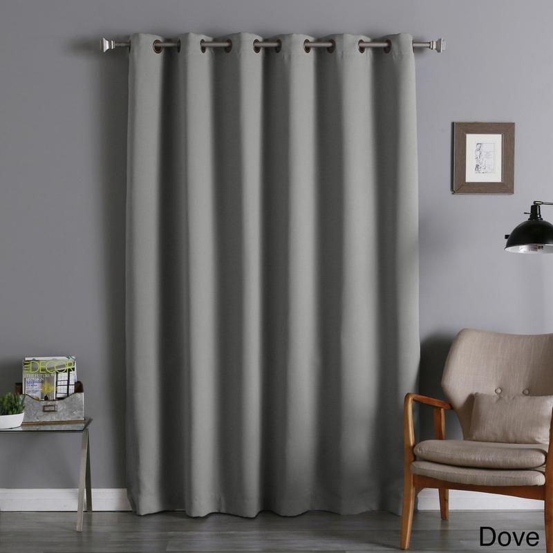 Aurora Home Antique Bronze Grommet Top Extra Wide Width Thermal Insulated Blackout Curtain Panel