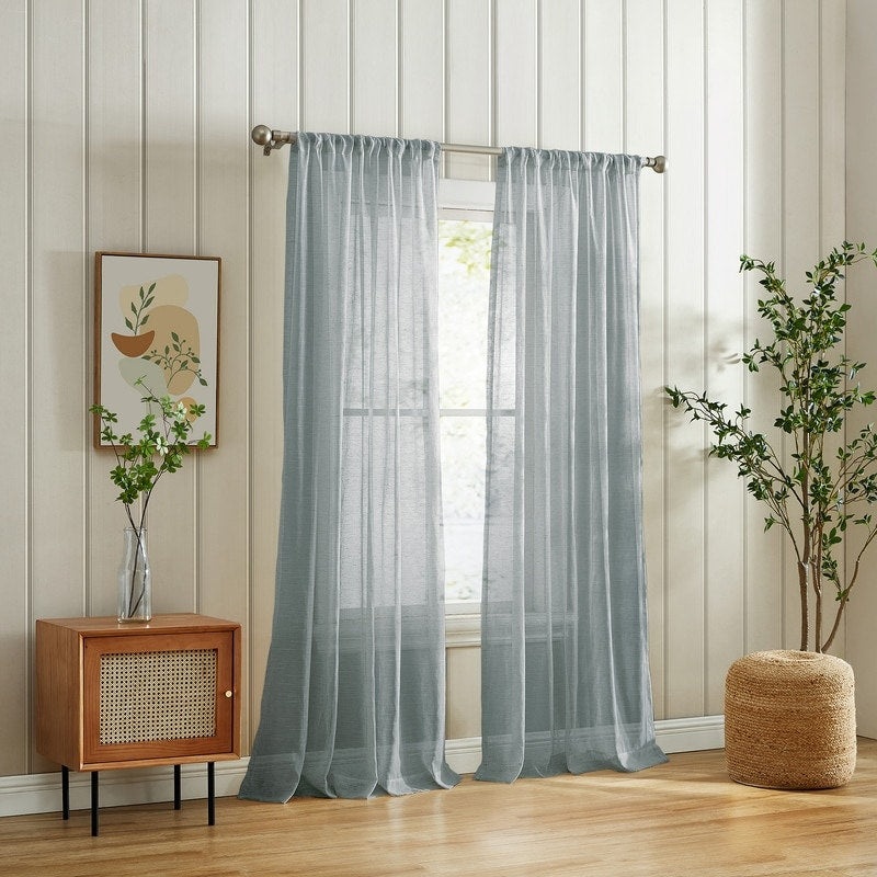 Vandam Linen Blend Sheer Curtain, 1 Panel