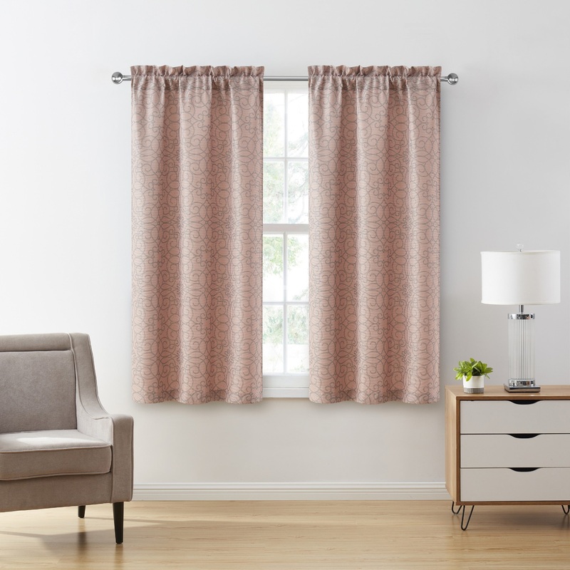 VCNY Home 2-Piece Versailles Rod Pocket Blackout Curtain Panel Set