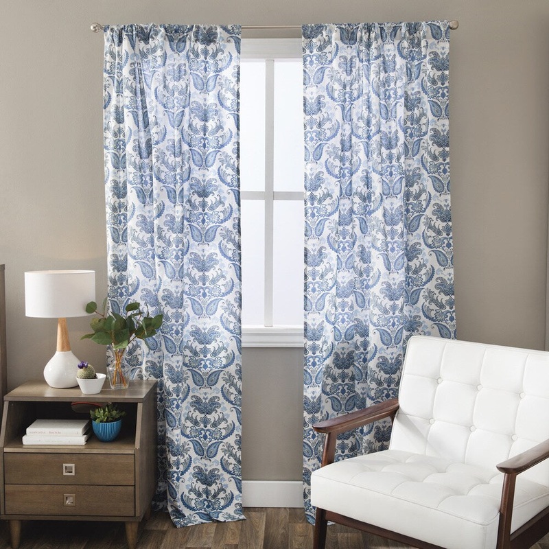 Andrew Charles Paisley Park Collection Floral Cotton Curtain Panel