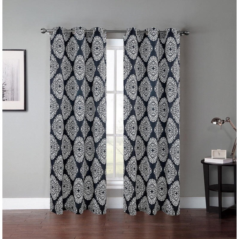 Atlantis Faux Silk Grommet Curtain Panels
