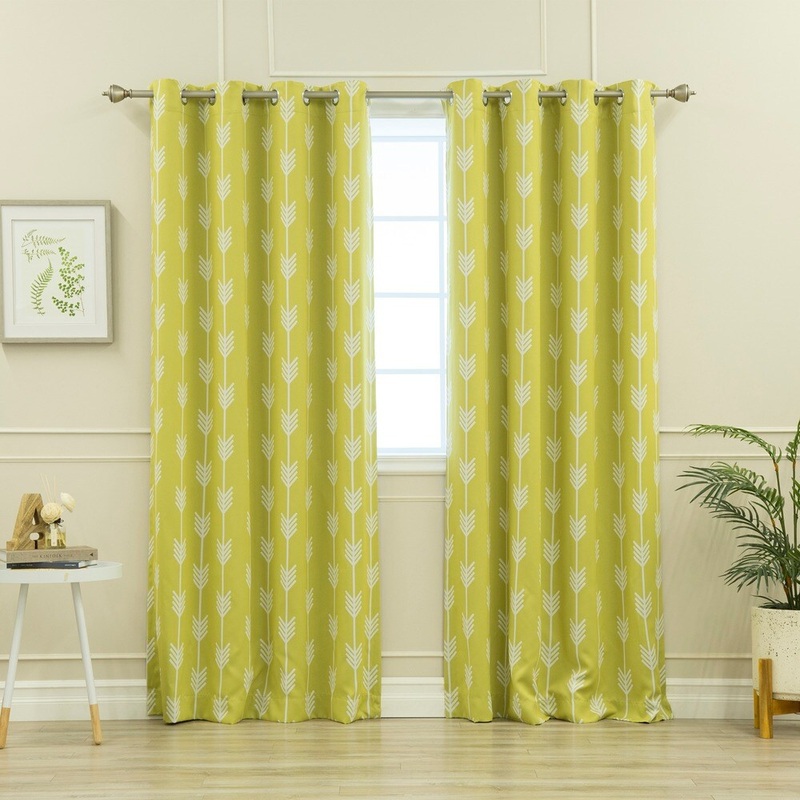 Aurora Home Arrow Room Darkening Blackout Grommet Curtain - 52 x 84
