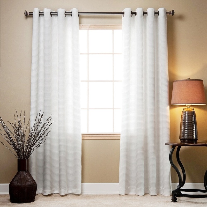 Aurora Home Square Quilted Grommet Top 84-inch Curtain Pair - 52x84