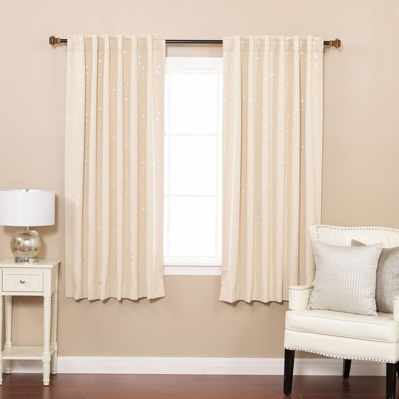 Aurora Home Star Struck Insulated Thermal Blackout 63-inch Curtain Panel Pair - 52 x 63