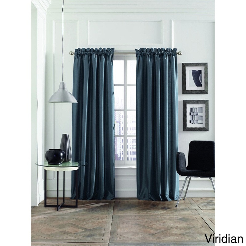 Steve Madden Faux Silk Lined Curtain Panel Pair