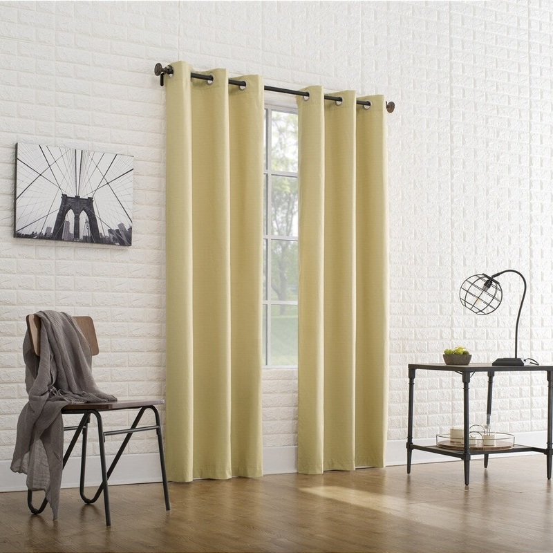 Sun Zero Cooper Textured Thermal Insulated Grommet Curtain Panel