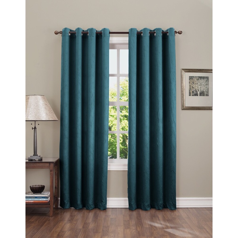 Sun Zero Hanson Crushed Grommet Room Darkening Single Curtain Panel