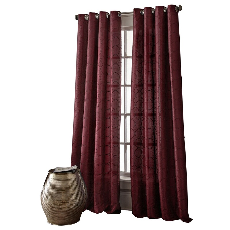 SureFit Manhattan Embroidered Grommet Top Window Curtain, Single Panel