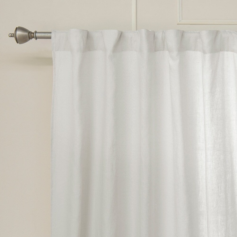 Aurora Home Belgian Flax Linen Curtain Panel